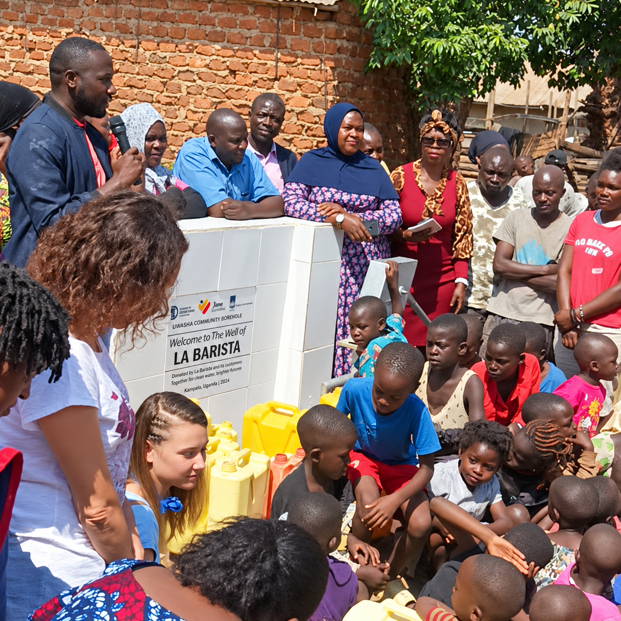Comunitatea din Uganda, lângă fântâna La Barista