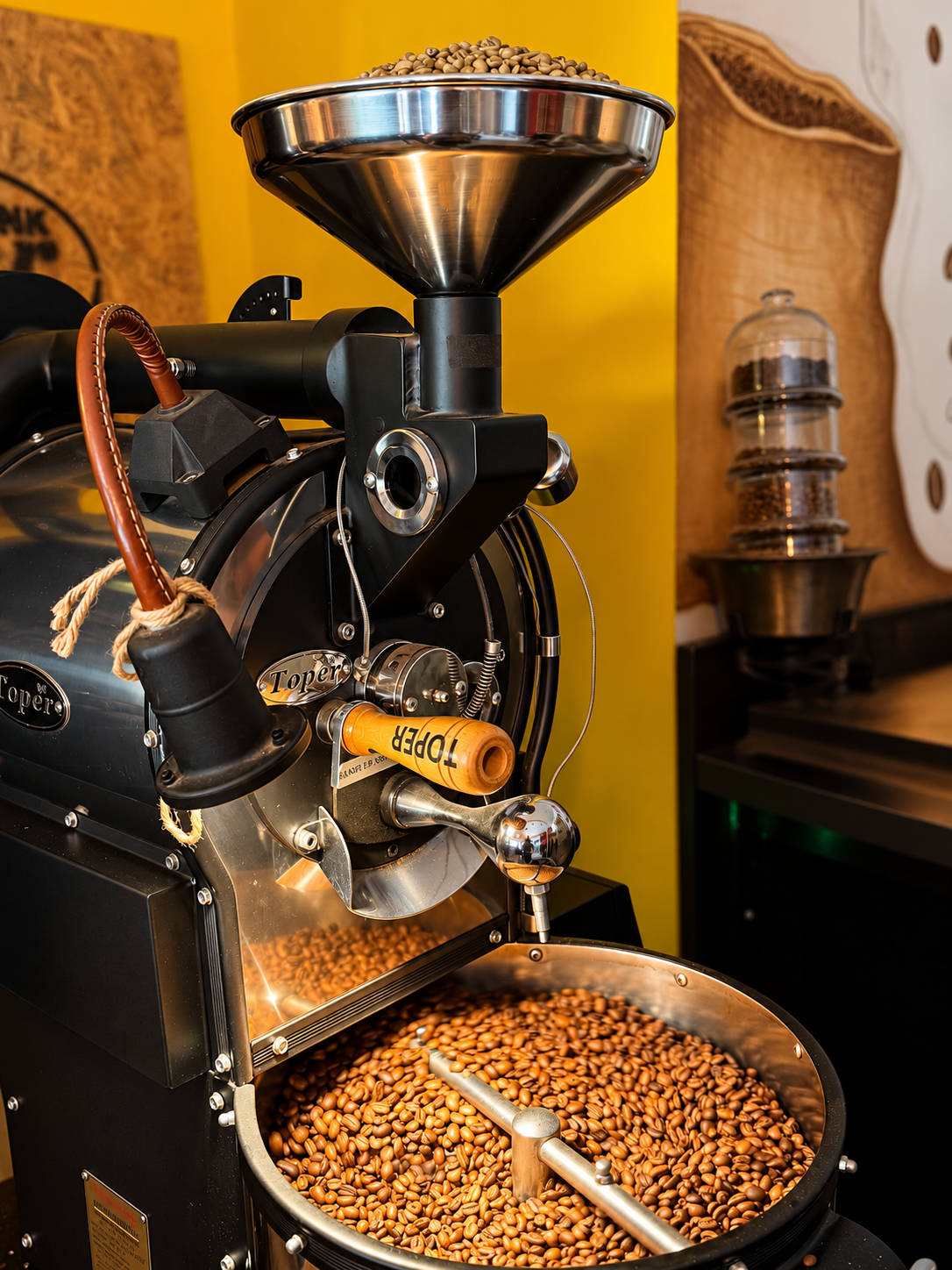 Prăjitorul de cafea din cafeneaua La Barista